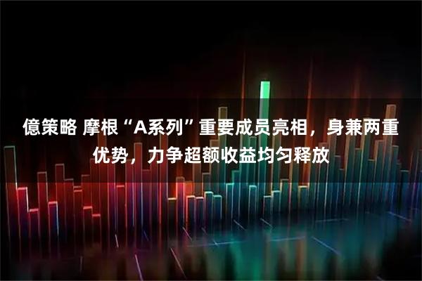 億策略 摩根“A系列”重要成员亮相，身兼两重优势，力争超额收益均匀释放