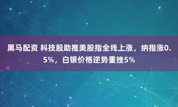 黑马配资 科技股助推美股指全线上涨，纳指涨0.5%，白银价格逆势重挫5%